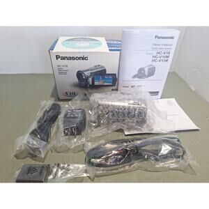 Panasonic HC-V10 Digital Video Camera Open Box Unused Complete Kit w Box